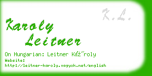 karoly leitner business card